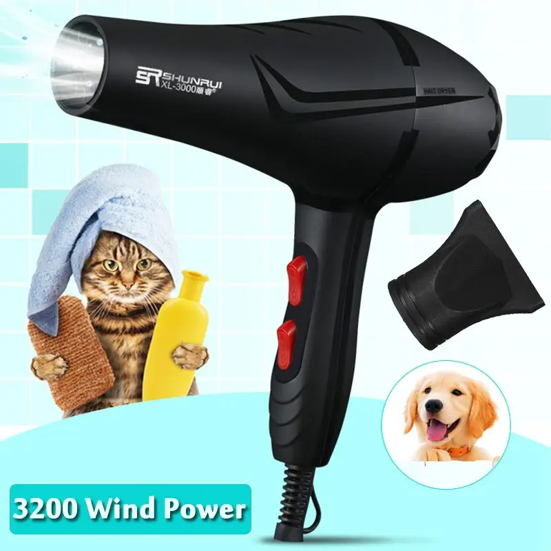 

220V Профессиональный фен для волос для питомцев фен для волос, Малый бытовый Электрический Фен горячий и холодный удар канистры для больших ...
