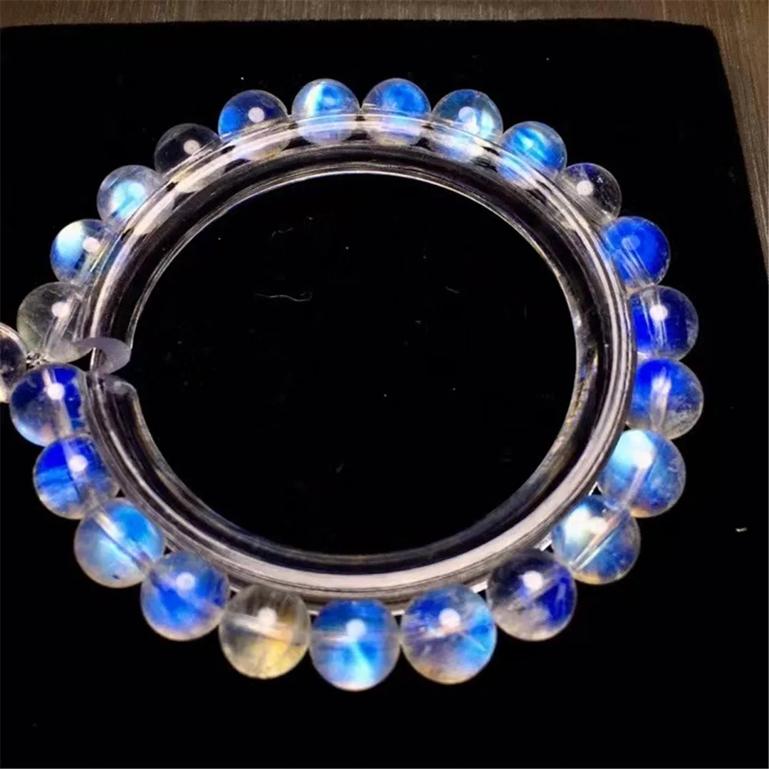 

Браслет 7 мм с лунным камнем для женщин, женщин, мужчин, подарок с надписью Love, бусины с кристаллами рейки, камень, драгоценный камень, драгоце...