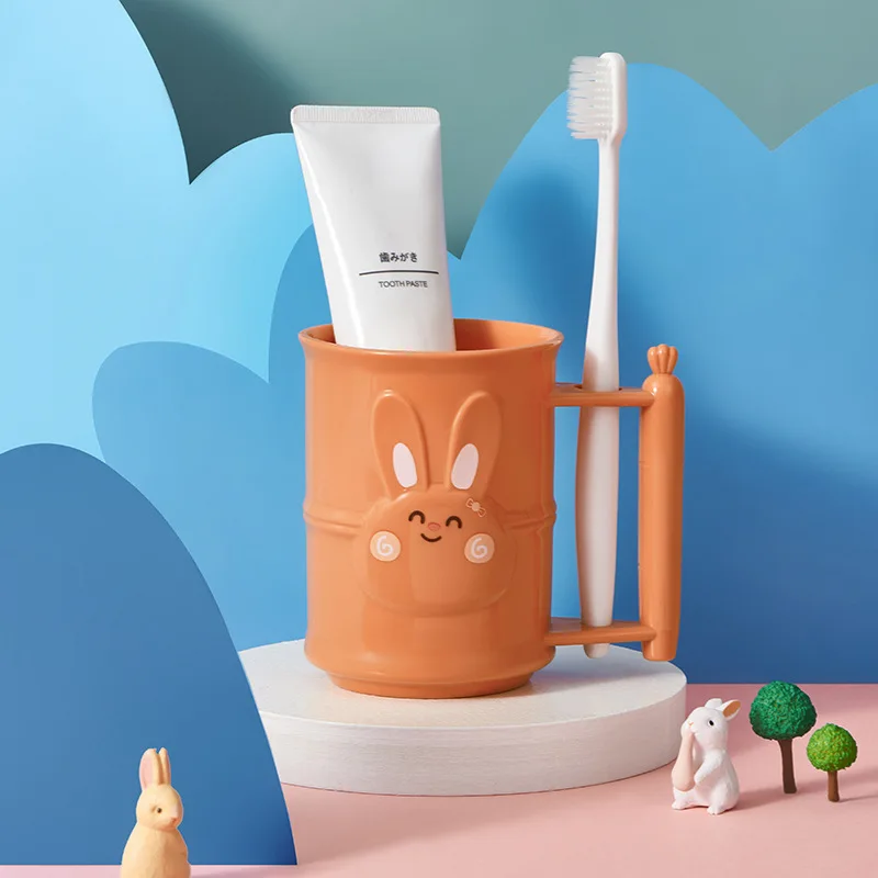 

250ml Cartoon Creative Cute Rabbit Non-slip Children's Water Cup Infant Baby Kids Student Mouthwash Creative Gift Wholesale