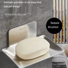 Держатель для мыльницы без сверления, настенный держатель для мыла, губки для кухни, держатель для мыла, органайзер для ванной, металлический держатель для мыла