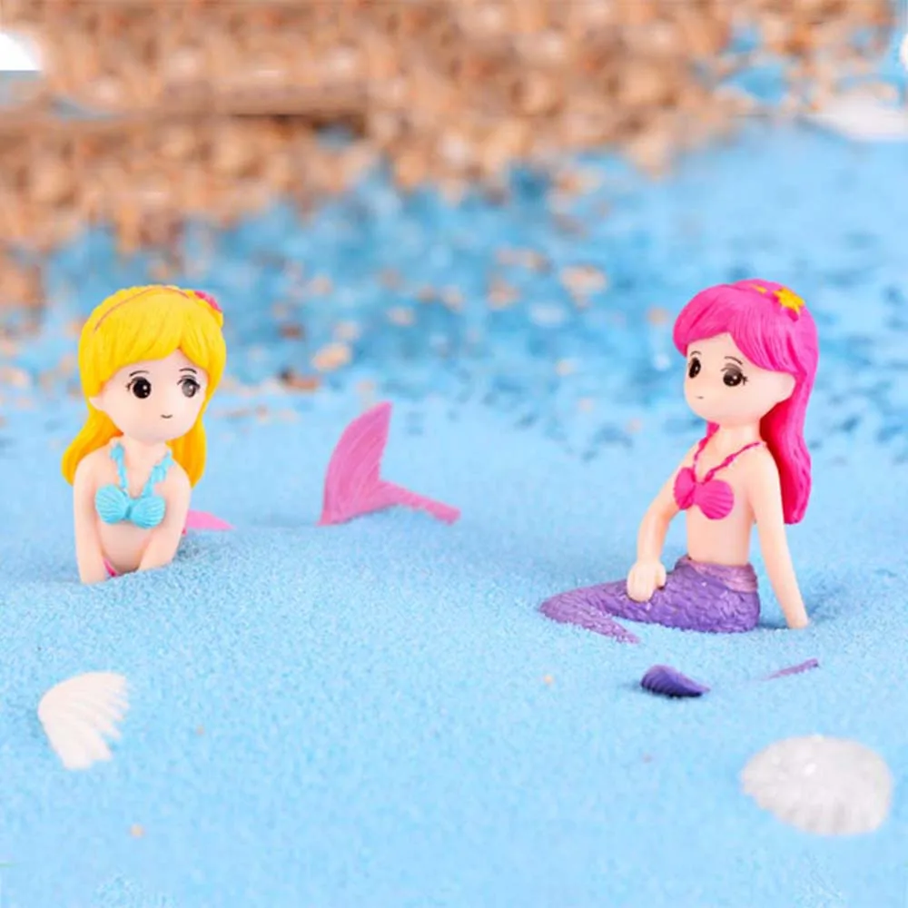 1 шт. мини аквариумные рыбки в виде аквариума Милая Русалочка украшение для стола