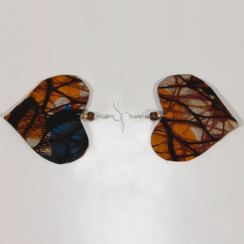 2021 Новое поступление модные африканские серьги из Анкары ручная работа женские