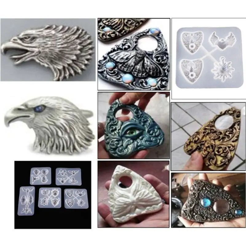 

1 Set Resin Crystal Epoxy Mold Devil's Eye Owl Semi-Three-dimensional Jewelry Casting Silicone Mould DIY Crafts Decorations