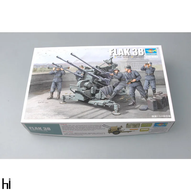 Trumpeter 02309 1/35 немецкий Flak 38 анти-летательный пистолет Военная сборка пластиковая