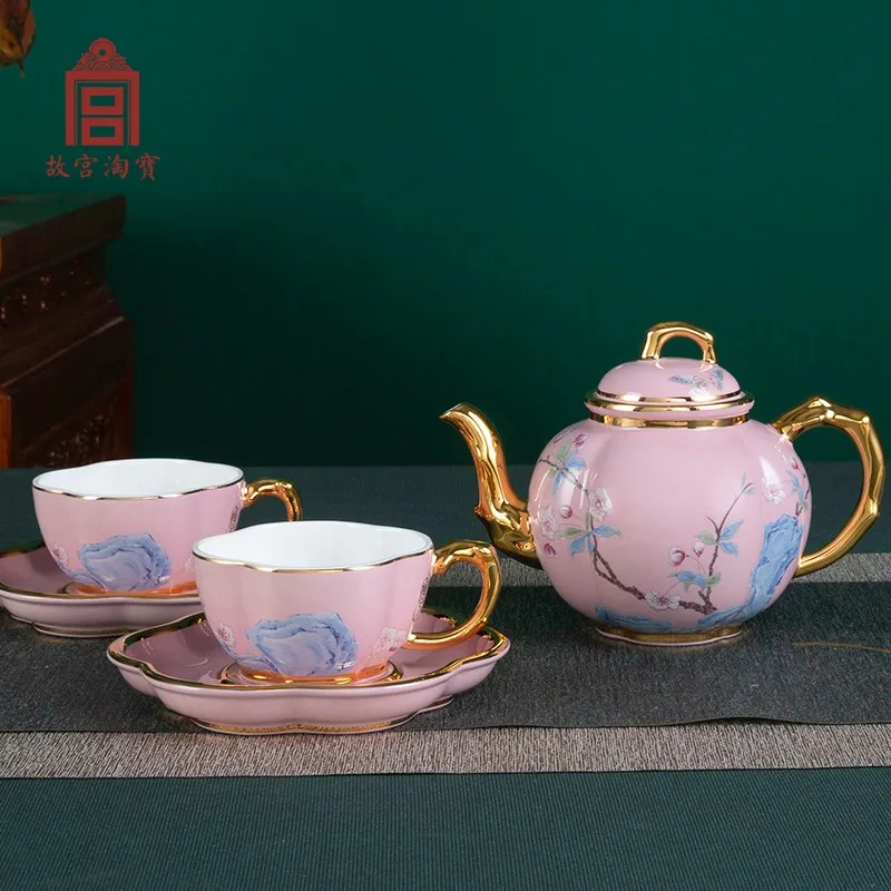 Small Golden Branch Tea Set Teapot Cup Home Birthday Gift Cultural Creative | Дом и сад