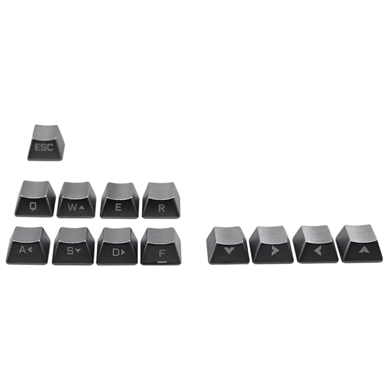 

Replaceable Side Engraving Mechanical Keyboard Metal Keycaps ESC QWERASDF Arrow Cross Shaft Key Cap X6HA