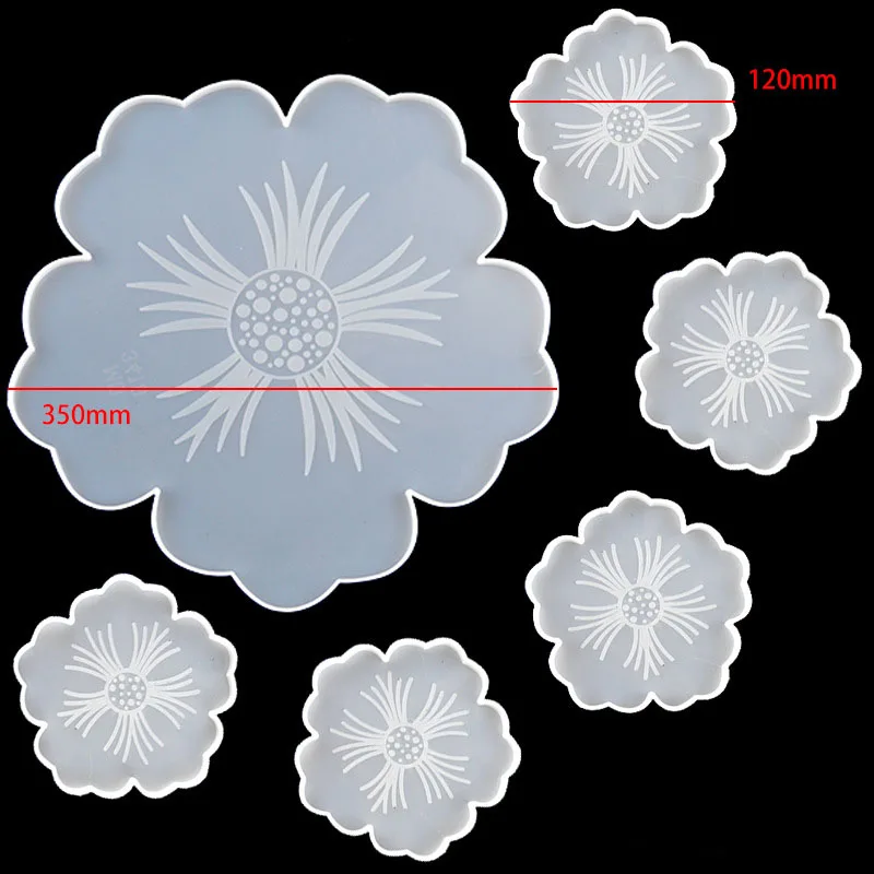

Sakura tea fruit plate coaster silicone mold for UV DIY epoxy resin mold jewelry making tools art ornaments decoration supplies