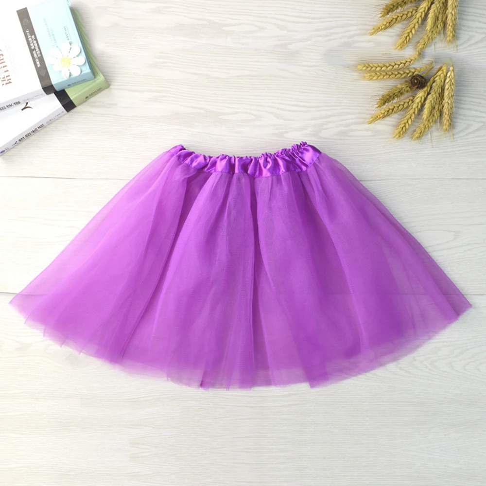 Красивая эластичная трехслойная юбка пачка на праздник из фатина для девочек