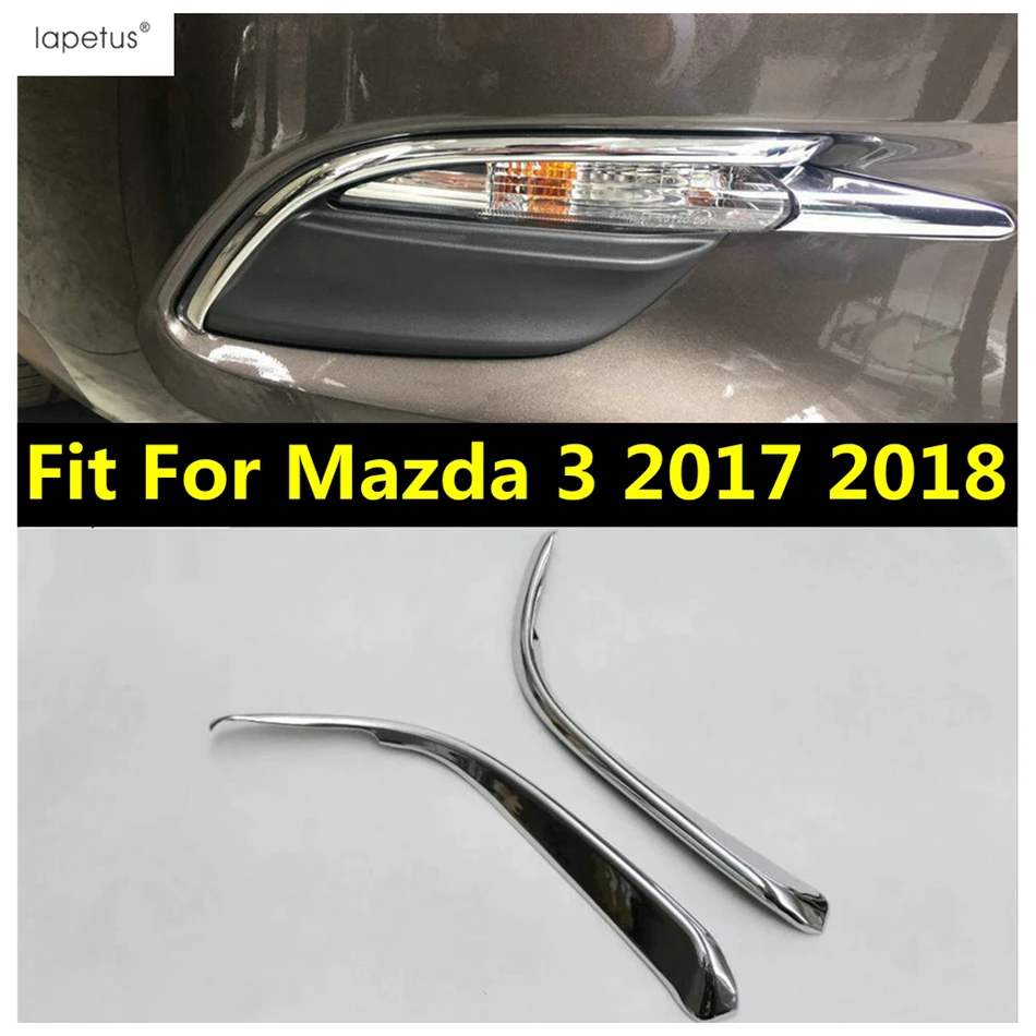 

Accessories For Mazda 3 AXELA Sedan Hatchback 2017 2018 Front Fog Light Lamp Eyelid Eyebrow Decoration Strip Molding Cover Trim