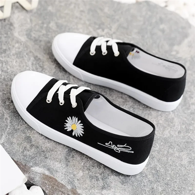 

2021 new women's shoes, comfortable canvas shoes, thick-soled sports shoes, comfortable driving casual shoes