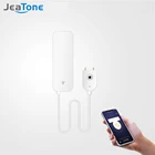 Датчик утечки воды Jeatone, Wi-Fi детектор перелива, оповещения об утечке, удаленный монитор, уведомления об утечке для системы безопасности
