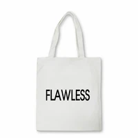 flawless teenager students anime shopper canvas bag fashion letter printing womens bag shoulder handbags canvas bag