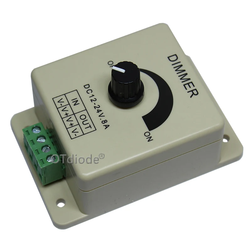 12V 24V LED Dimmer Switch 8A Voltage Regulator Adjustable Controller for Strip Light Lamp | Освещение