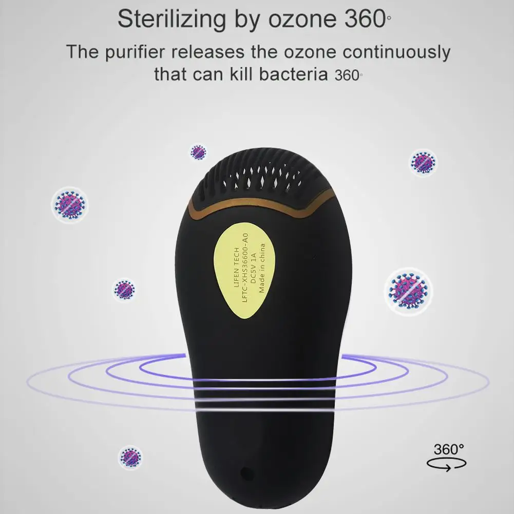Мини стерилизатор озона дезодорирующий вентилятор дезинфицирующий озонатор для