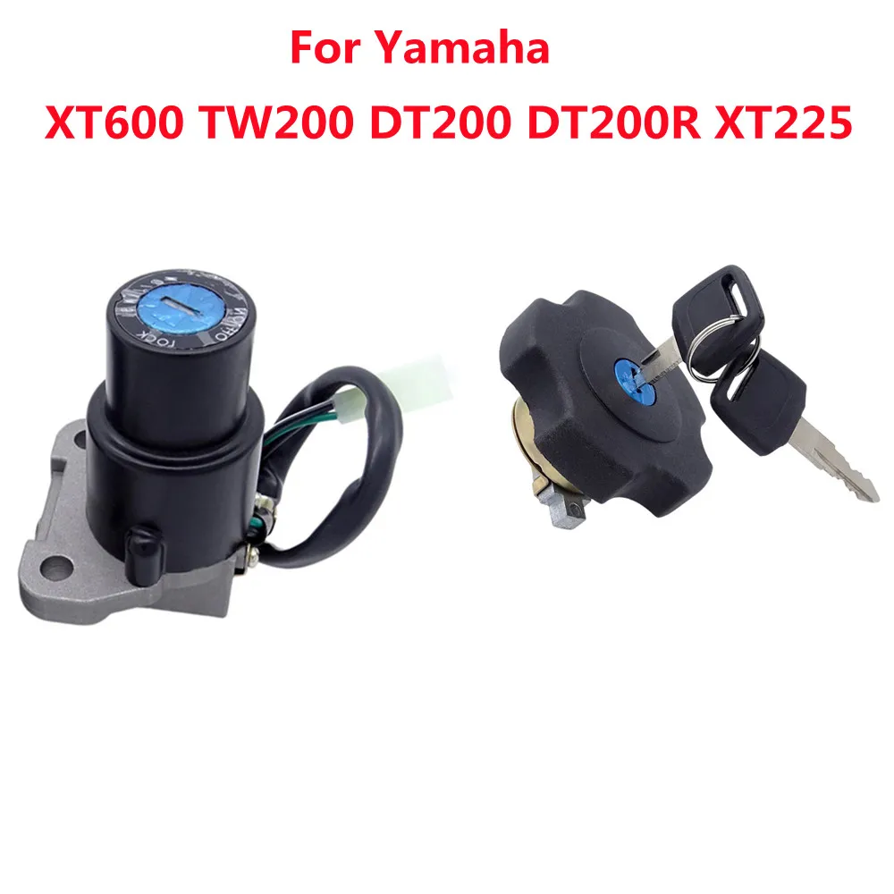 

1 Set Motorcycle Fuel Tank Cap Cover For Yamaha XT600 TW200 DT200 DT200R XT225 Serow 225 Moto Ignition Switch Seat Key Lock Kit