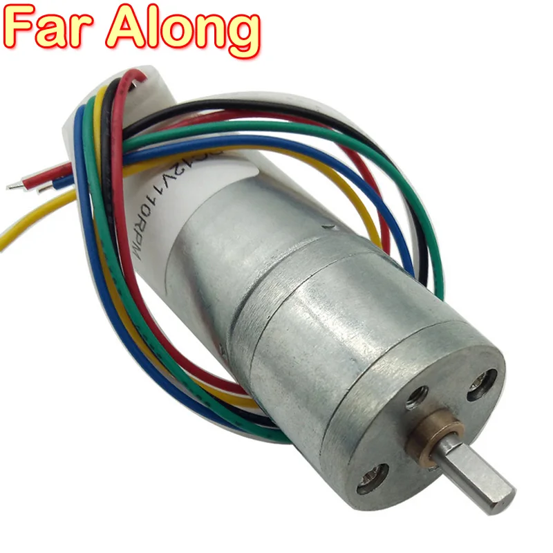 

6V 12V 24V Mini Micro DC Geared Motor With Hall Encoder Low Speed To High Speed 12-1930RPM Adjustable Speed And Reversed Motors