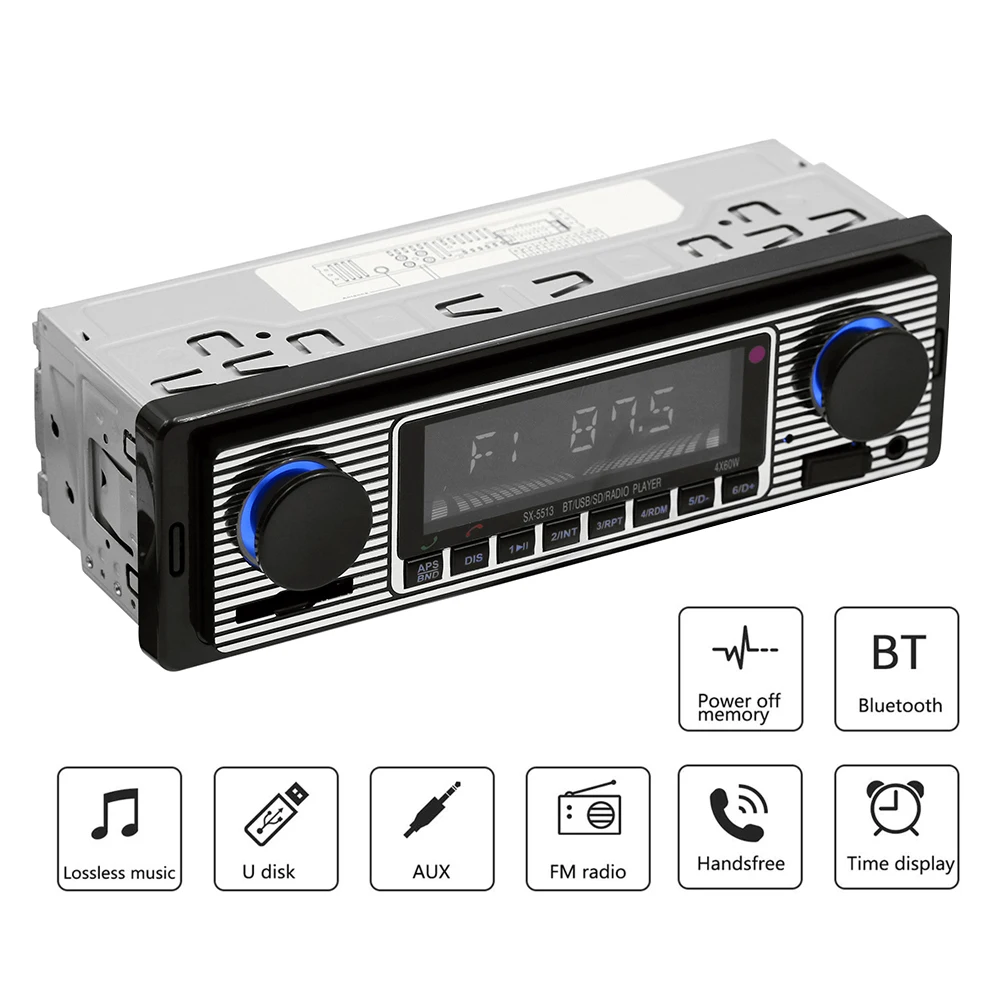 

Автомагнитола LEEPEE 12 в, мультимедийный плеер с поддержкой Bluetooth, TF, USB, AUX, FM, MP3