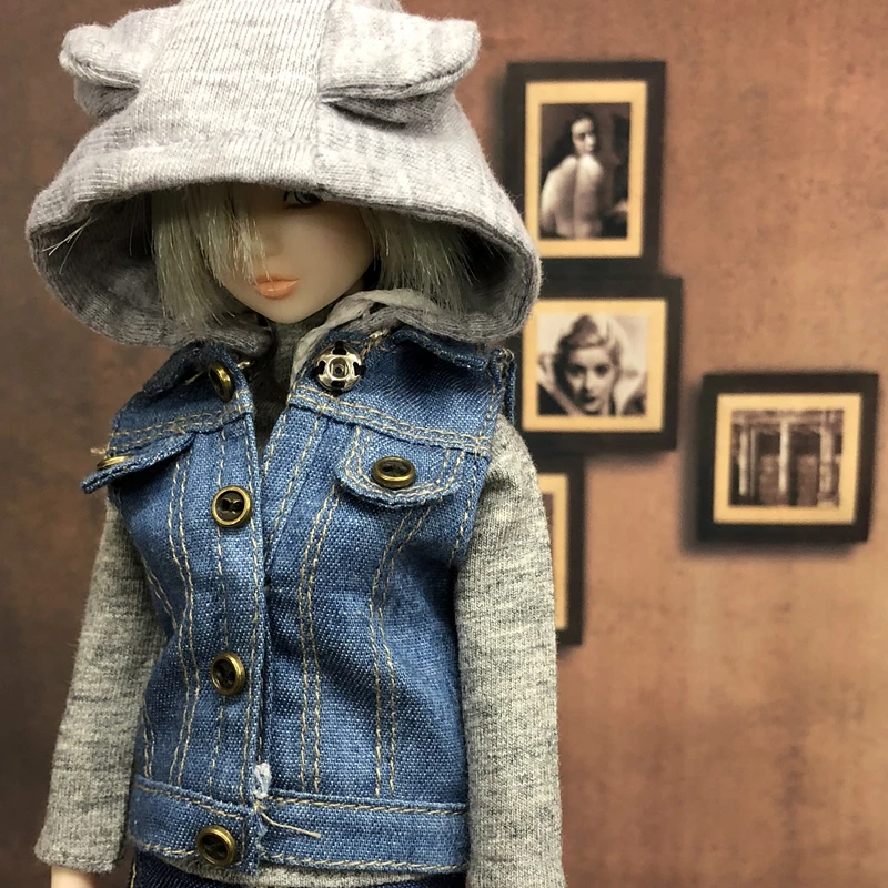 Blyth куртка с капюшоном Озон джинсовое пальто кукольный наряд(Fit blyth, BJD, озон, pullip, лат, licca, ob, kurhn, 1/6 кукла