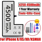 Аккумулятор для iPhone x xs max xr, встроенный аккумулятор, качество AAAAA, замена, бесплатный Чехол, набор инструментов