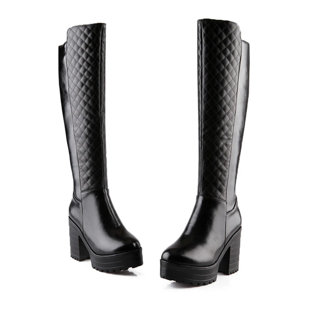 Overknees резиновые сапоги на платформе с высоким каблуком Обувь Botas Altas Mujer Tacones