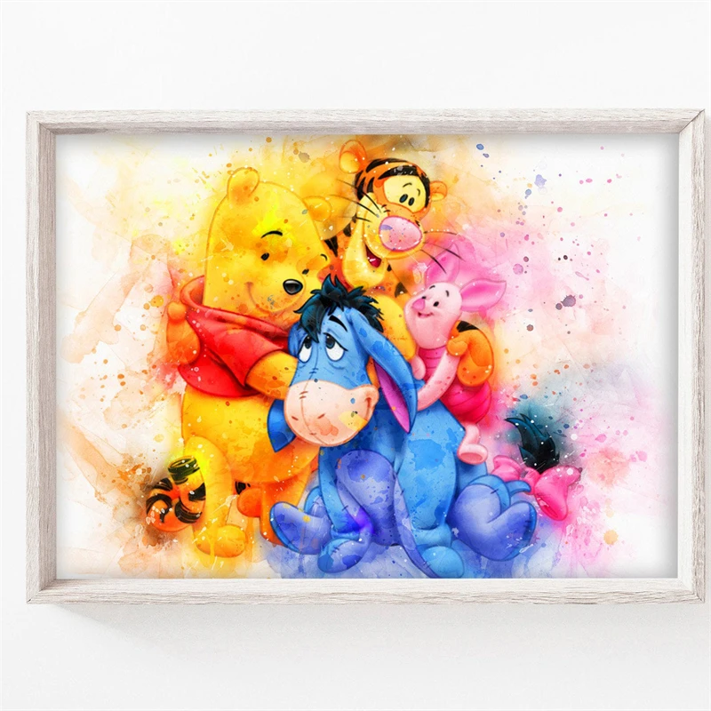 Disney Винни Пух акварель настенный художественный плакат и печать холст живопись