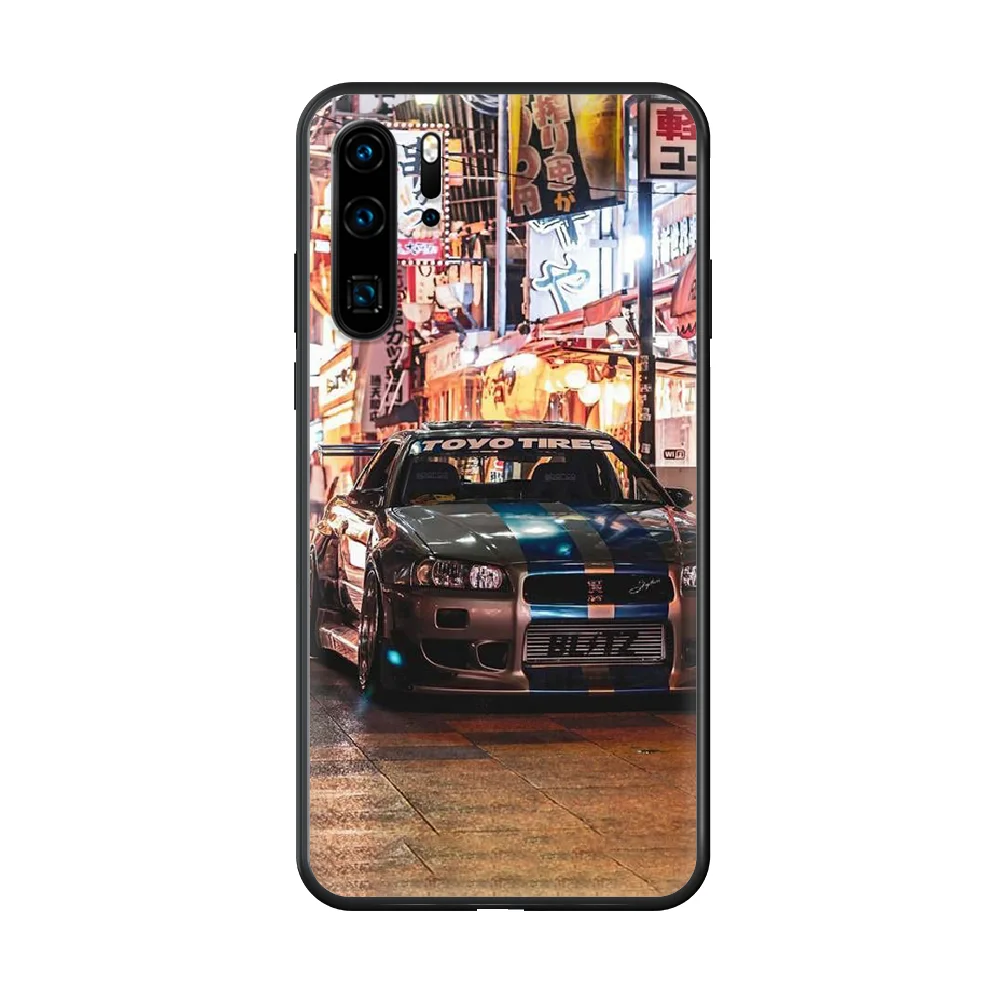 

Sport car GTR Fashion Phone Case cover For huawei p 8 9 10 20 30 40 P pro Smart 2019 Z lite mini black cover fashion funda tpu