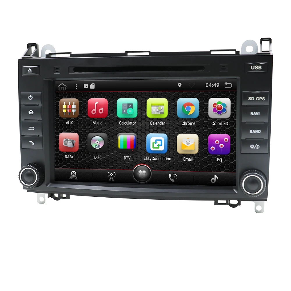 Eunavi Android 9 0 2din Авто Радио автомобильный DVD мультимедиа для Mercedes Benz B200 A B Class W169 W245 Viano