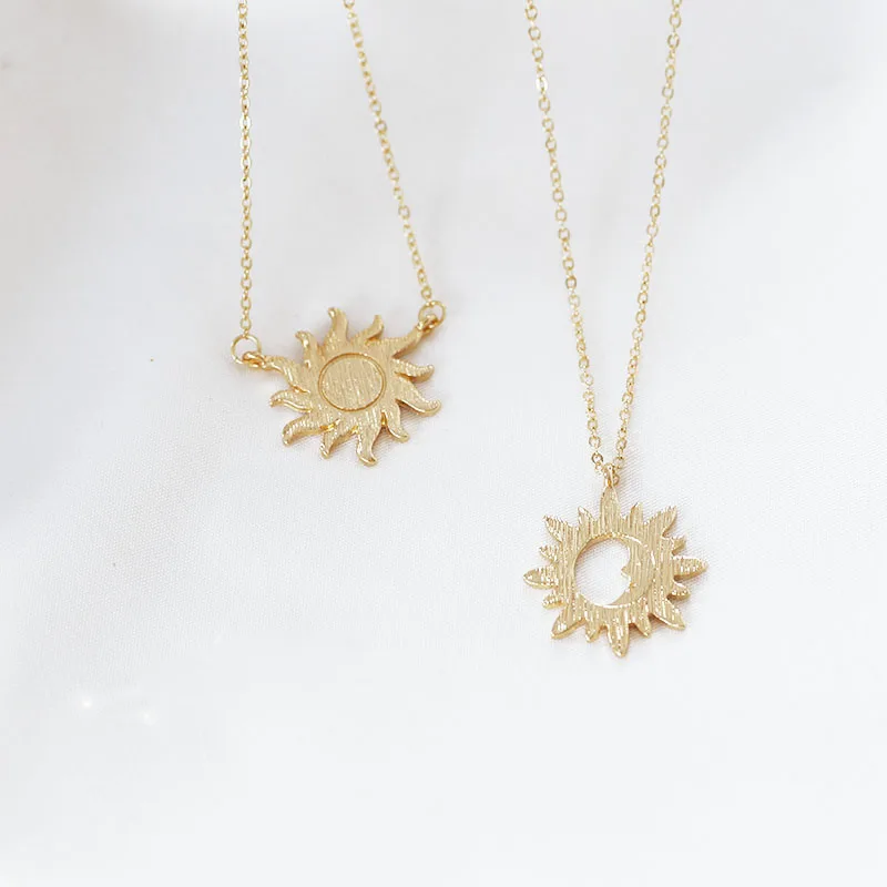 Женское ожерелье с подвеской sanлето 2019 простая Подвеска золотого солнца в стиле