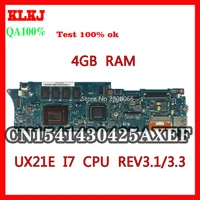 klkj ux21e motherboard for asus ux21e laptop motherboard with cpu i7 ev3 13 3 ux21e test original mainboard test