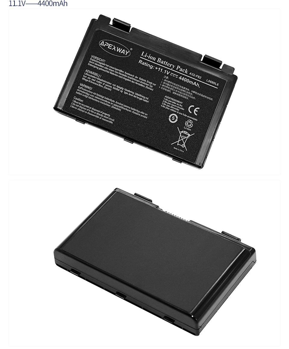 11,1 v Аккумулятор для ноутбука ASUS A32-F52 A32-F82 A32 F82 X5A X5E X70 X8A K40 K40in K50 K50in k50ij K50ab K51 K60 K61 K70 P81
