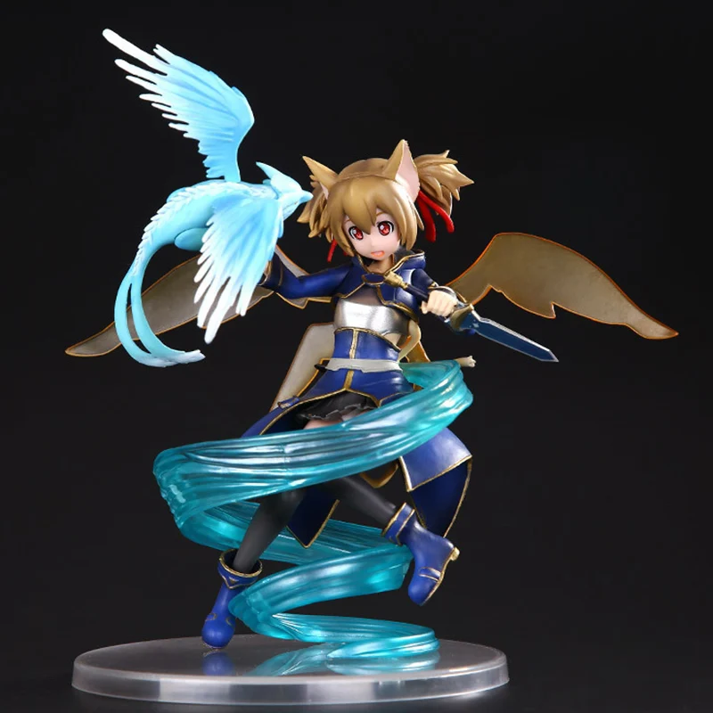 18 см аниме Меч Art Online II Silica ALO Ver. Забавные Рыцари Ayano Keiko 1/8 ПВХ экшн фигурка Модель