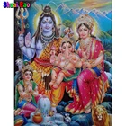 Картина из страз Лорд Шива с ганезой, сделай сам, вышивка крестиком, мозаика религиозного Бога, 5D алмазная вышивка, подарок, украшение для стен