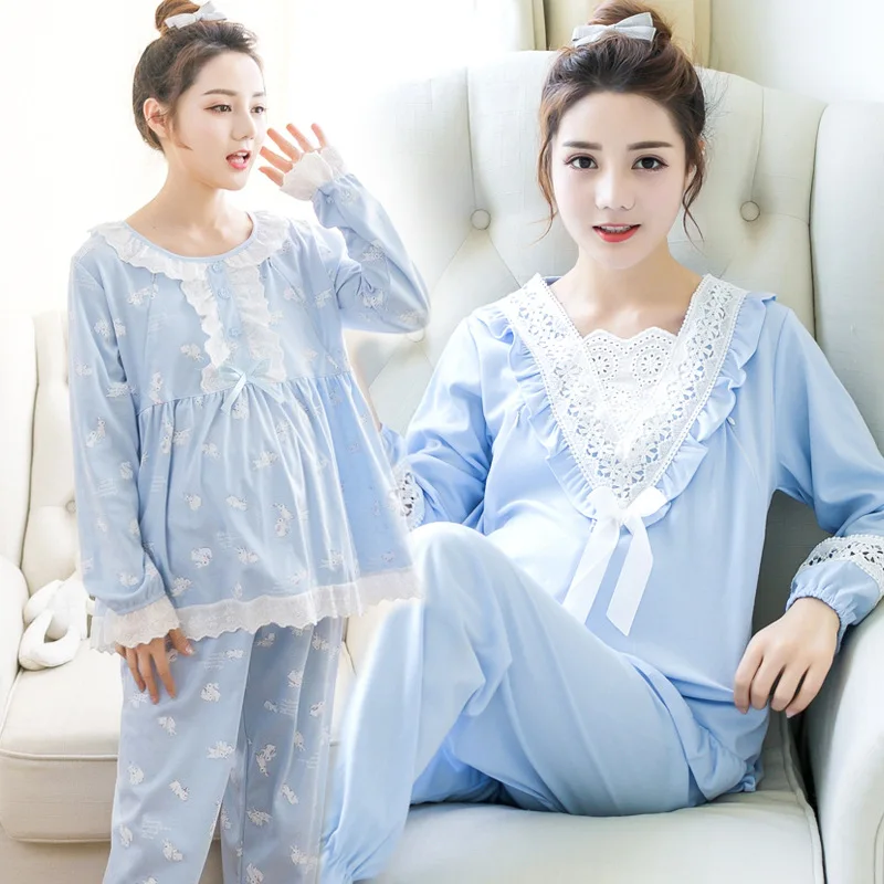 Ночная рубашка для грудного вскармливания кружевная хлопковая одежда