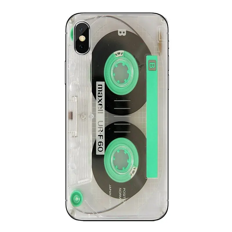 Housing Retro Side Old Style Tape Cassette For Samsung Galaxy S2 S3 S4 S5 MINI S6 S7 edge S8 S9 Plus Note 2 3 4 5 8 Coque Fundas |
