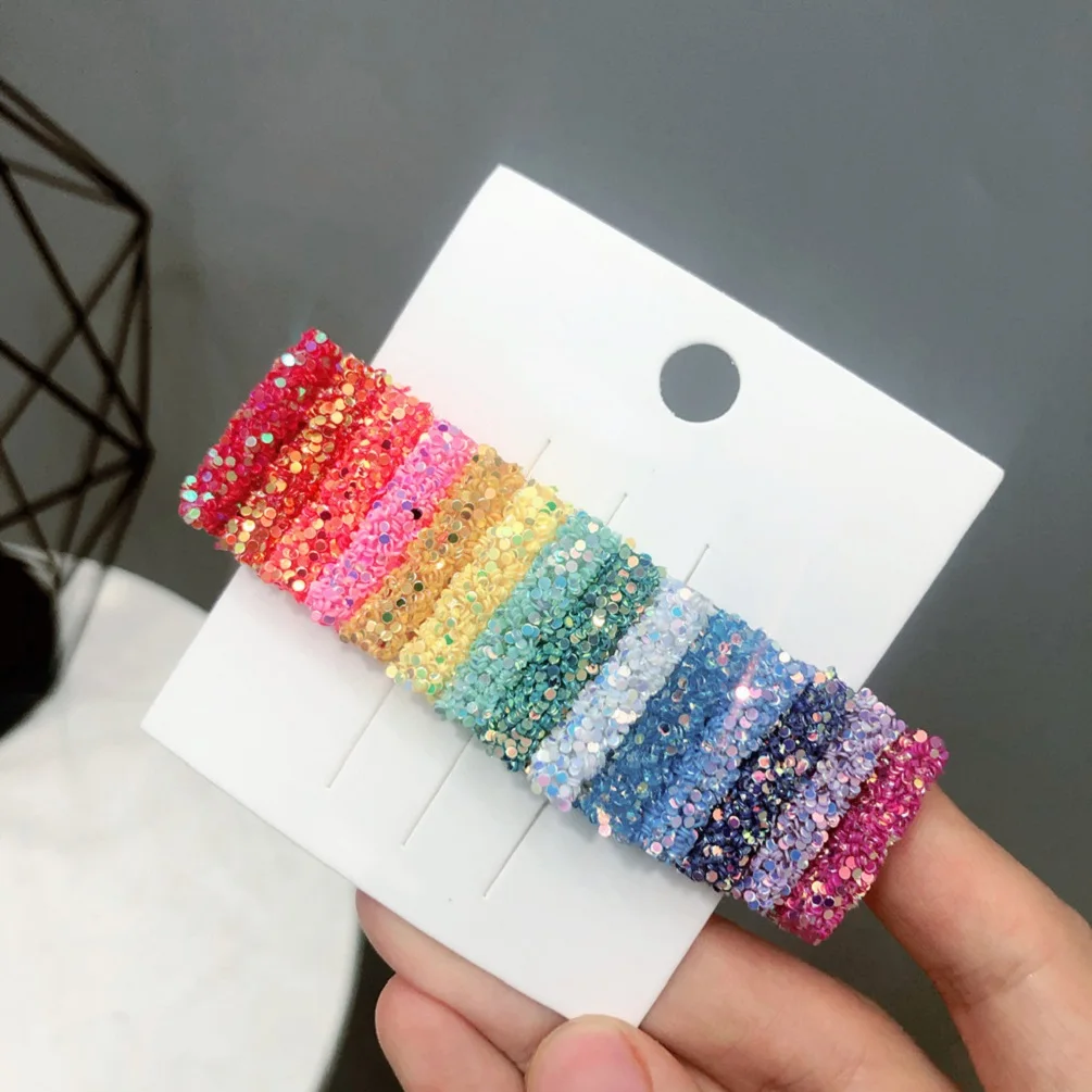 Girls Headwear rainbow stripe hairpin sequins shining head wear accessories for girls new fashion Christmas hair Deco |