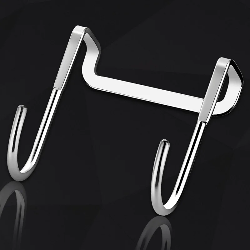 

Stainless Steel Free Punching Cabinet Door Without Trace Hook S-type Door Hanger Double Hanger Door Back Coat Small Hook Kitchen