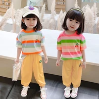 summer children clothing girls cute clothing set 2pcs kids outfits girls t shirt pants clothes suit for 2 7 years