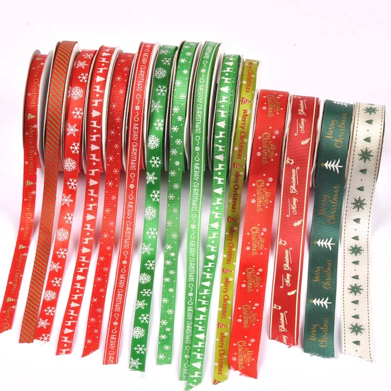 2020 рождественские ленты Корсажная атласная в мелкую клетку поделки виде лося для