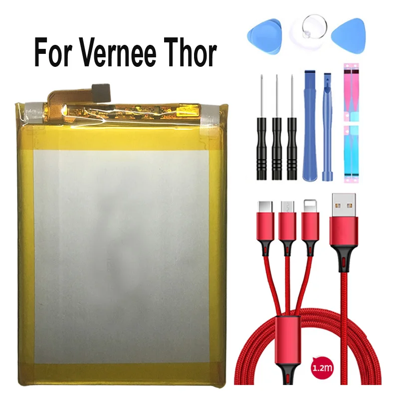 100% новый 2800mAh SD435774PE 3 8 V литий ионный аккумулятор для смартфона Vernee Thor + USB кабель