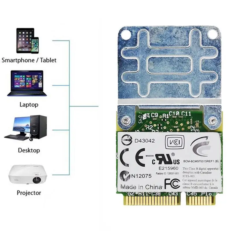 Broadcom BCM970015 BCM70015 HD кристаллическое оборудование видео PCI E декодер Wi Fi AW VD920H Mini для 1