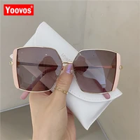 yoovos luxury sunglasses women 2021 sunglasses for women glasses retro brand design sunglasses women metal half frame eyewear
