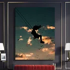 Современная Картина на холсте Hd печать девушка на качели пейзаж Картина домашний декор модульный скандинавский настенный постер подарок для гостиной спальни