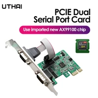 uthai pcie to two serial ports rs232 interface industrial control computer expansion card computer adapter pci e serial card