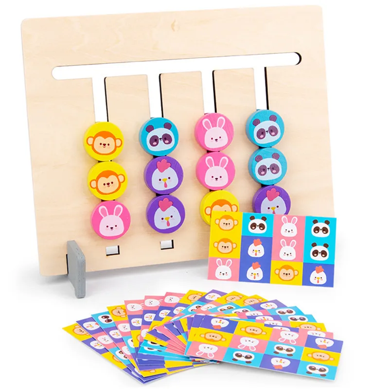 

Kids Montessori Wooden Early Educational Children Toys Puzzle Games Shape Colors Matching Logical Thinking Training Toy For Baby