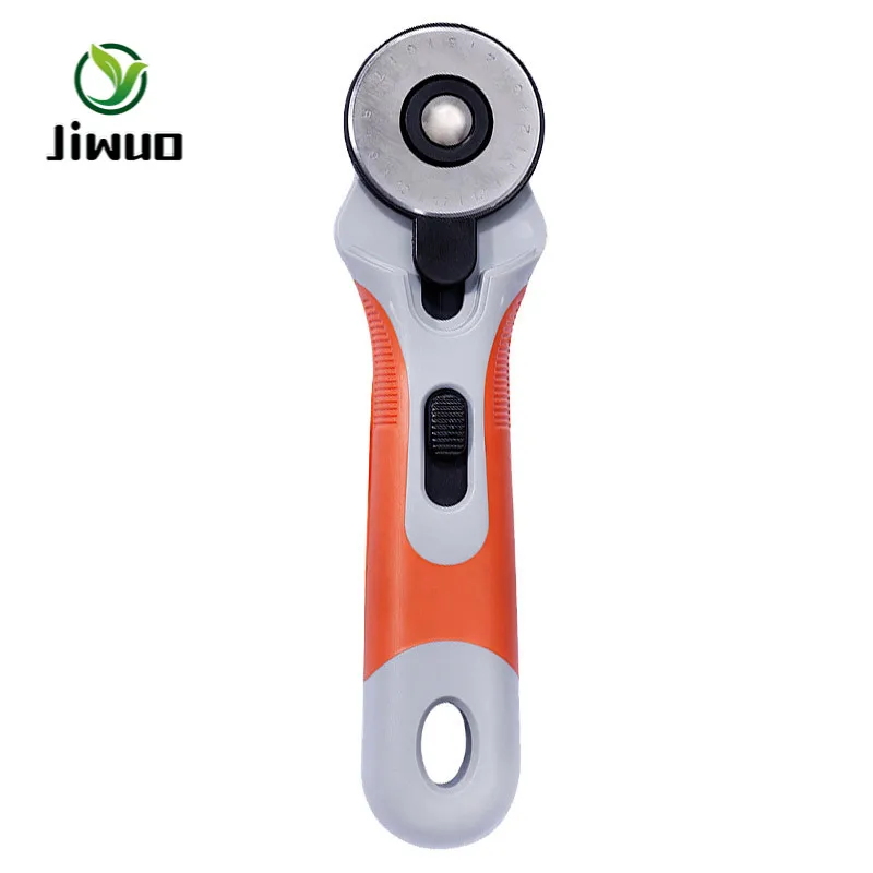 

Jiwuo 45mm Patchwork Roller Wheel Round Knife Cloth Cutting Knife Leather Craft Fabrics Rotary Cutter Tailor Sewing Supplies