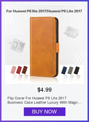 Чехол-книжка для huawei P8 lite, чехол для huawei Honor 8 Lite P9 Lite, деловой кожаный чехол, Мягкая силиконовая задняя крышка из ТПУ