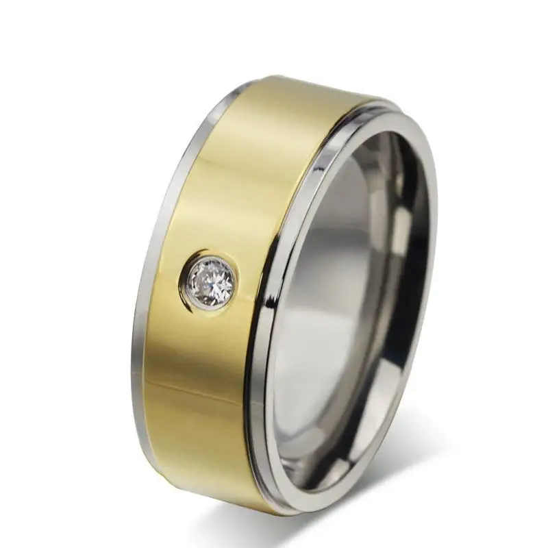 Обручальные кольца для мужчин из нержавеющей стали 316l с чёрными лабораторными