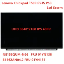 New/Orig Lenovo ThinkPad T590 P53S P53 UHD 3840*2160 IPS LCD LED Screen NO-Touch Display Digitizer Screen Panel 01YN137 01YN138