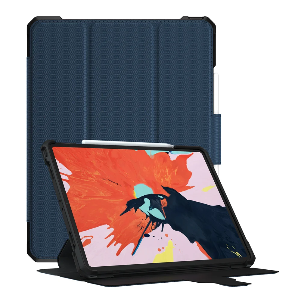 Dark Blue Умный чехол для iPad Pro 12,9 дюйма кожа+ ТПУ задняя крышка с карандашом держатель плечевой ремень ударопрочный защитный корпус KTZ - Цвет: Dark Blue