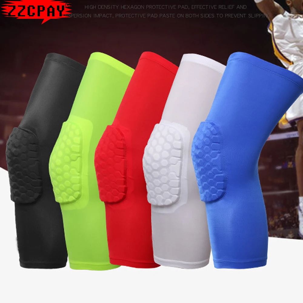 

Новинка, 1 шт., Для мужчин вафельная спортивный волейбол баскетбольный наколенник Компрессионные носки колено обертывания рукава Брейс Защ...